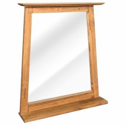 Bathroom Mirror Solid Pinewood 27.6"x4.7"x31.1"