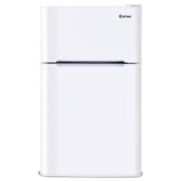 3.2 cu ft. Compact Stainless Steel Refrigerator (Color: White)