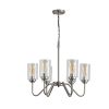 Modern American luxury style E26 glass chandelier iron 6 bulb living room chandelier, without bulb